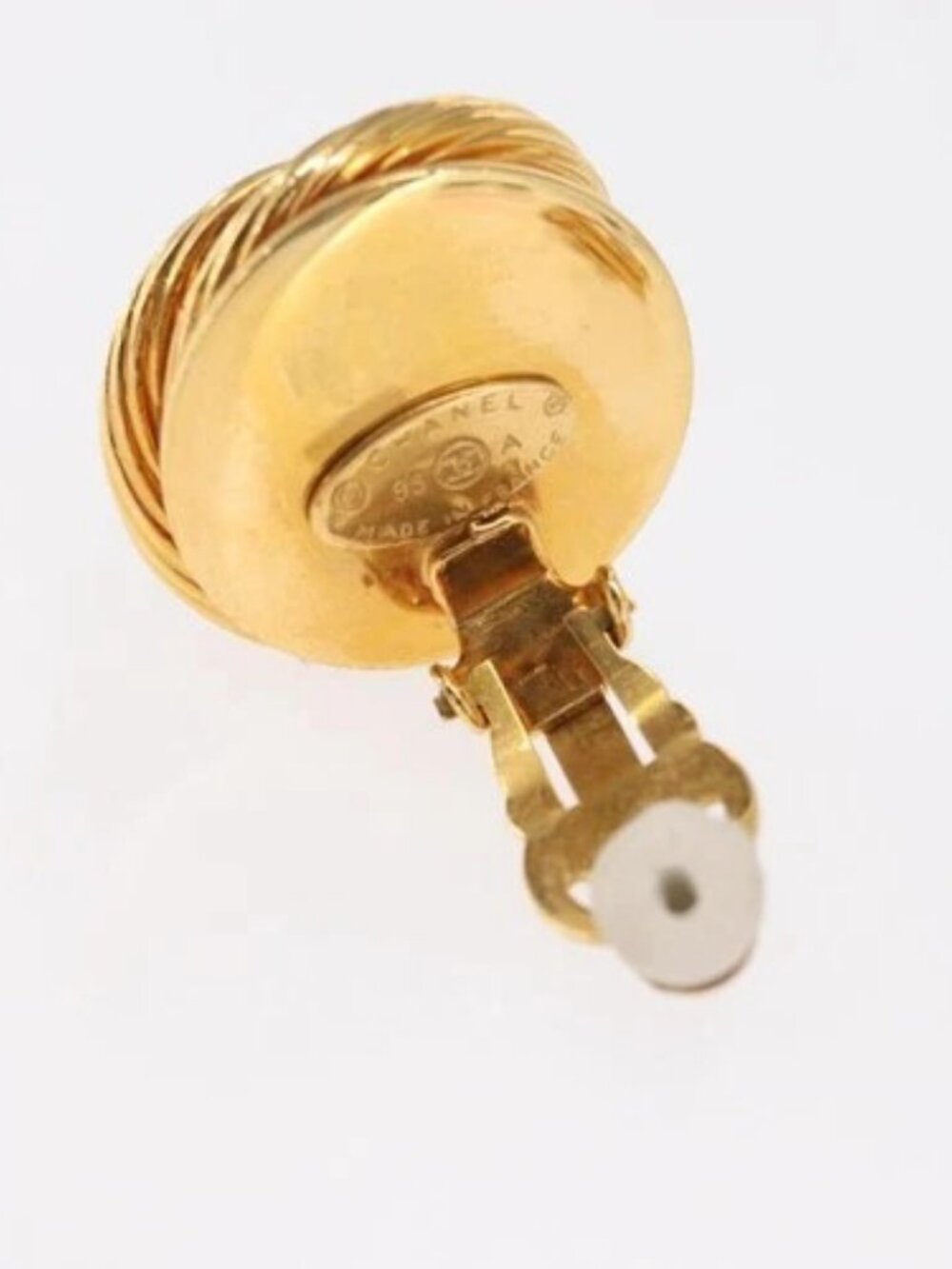 CHANEL Earring metal Gold CC Auth bs32646 - Picture 4 of 9
